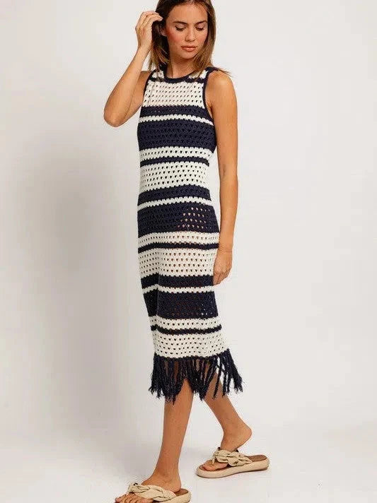 Sleeveless Crochet Vacation Dress