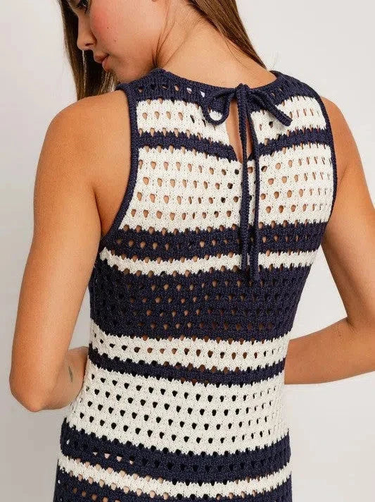 Sleeveless Crochet Vacation Dress