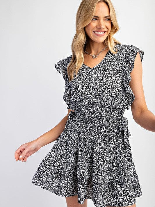 Smocked Just Right Small Floral Print Matching Set