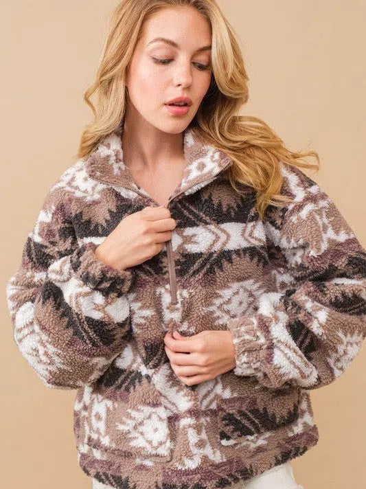 Teddy Bear Zip Up Pullover