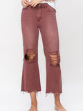 High Rise Crop Flare Jeans