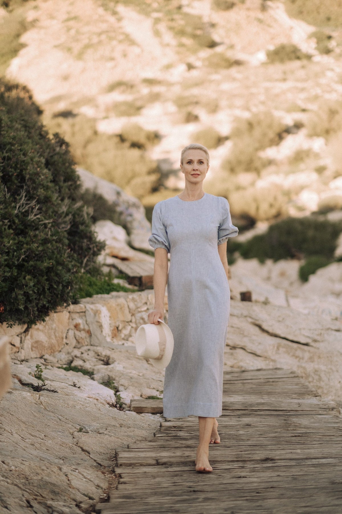 Maxi Dress French Blue Stripe