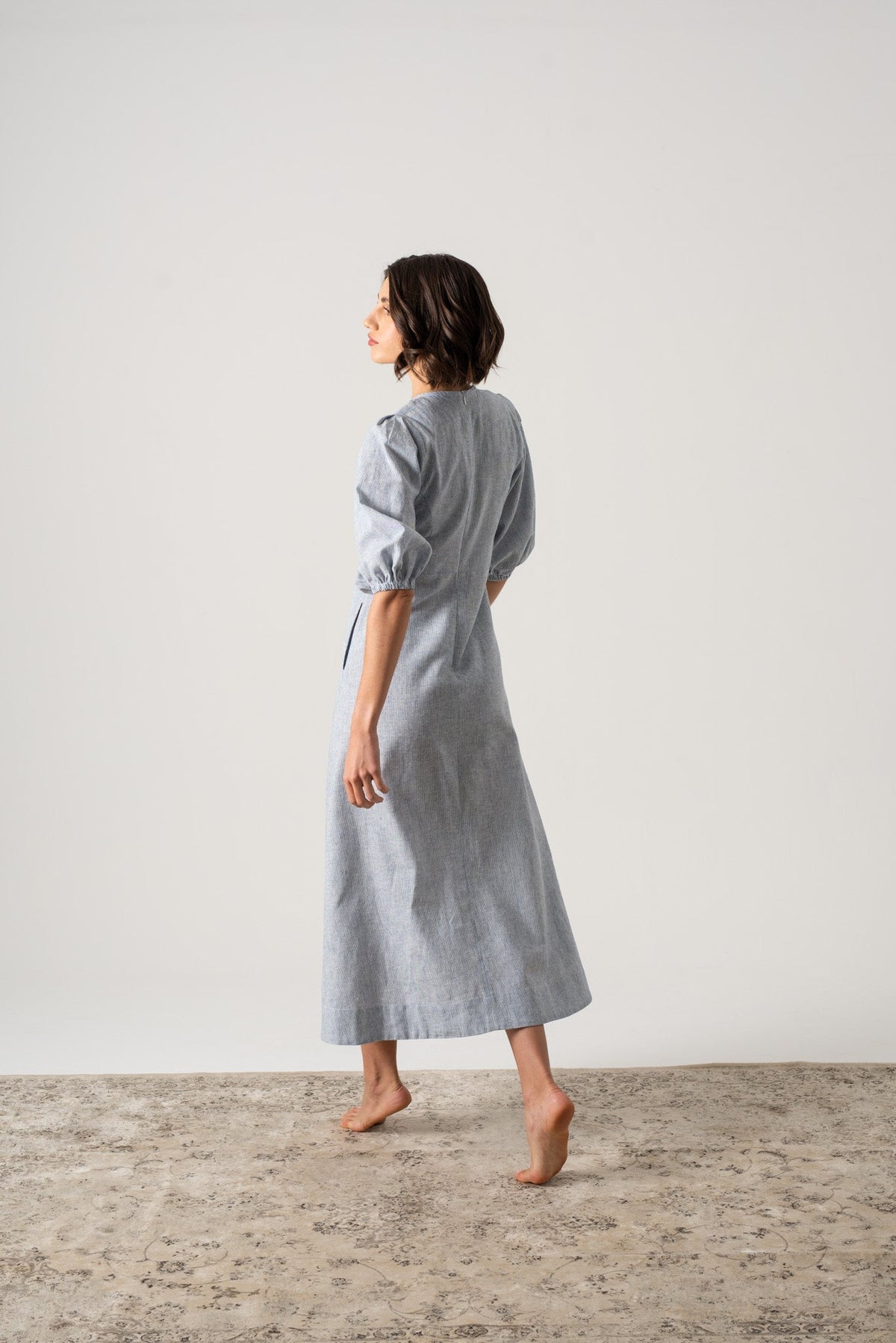 Maxi Dress French Blue Stripe