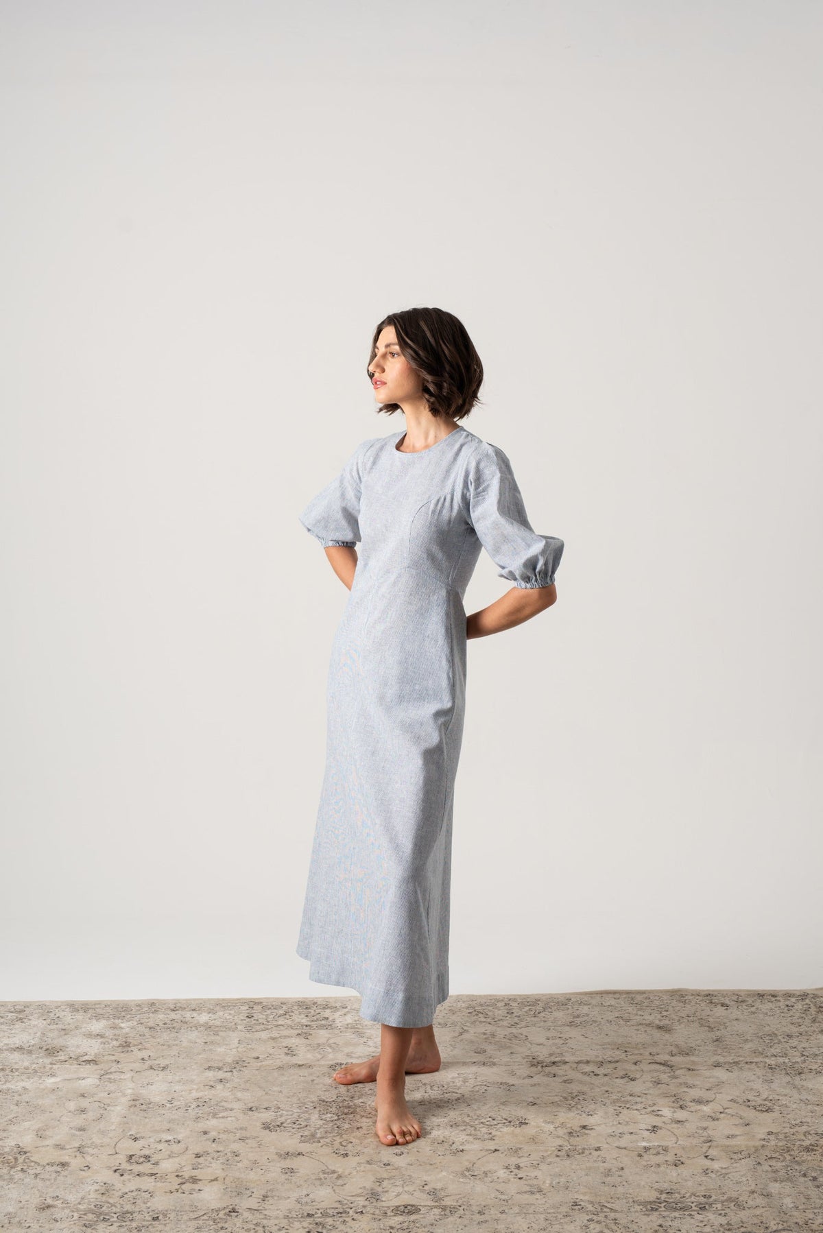 Maxi Dress French Blue Stripe
