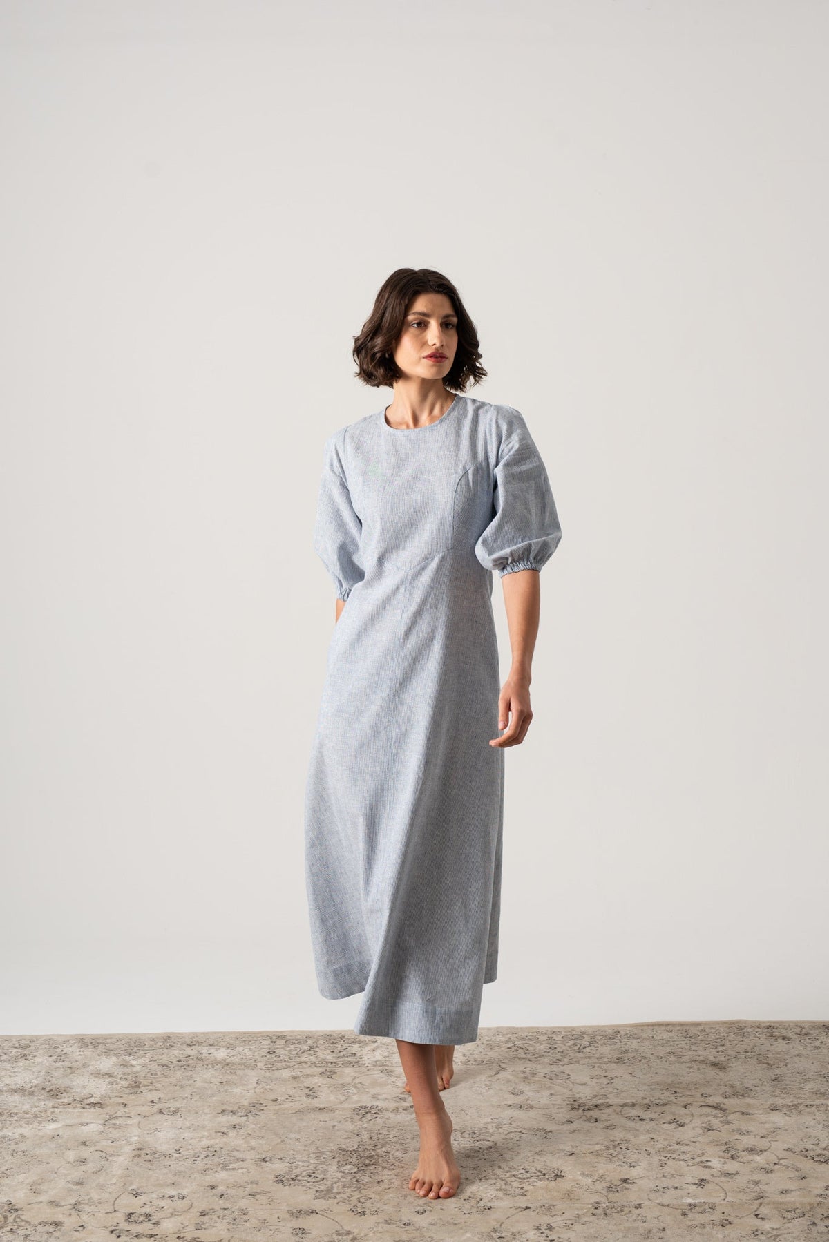 Maxi Dress French Blue Stripe