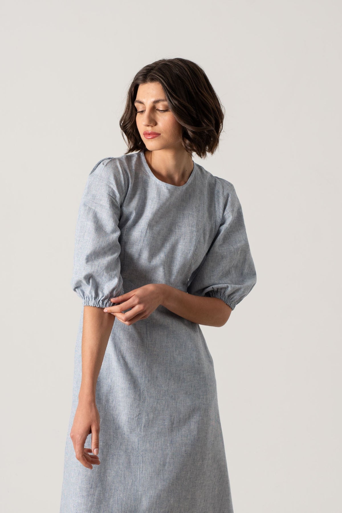 Maxi Dress French Blue Stripe