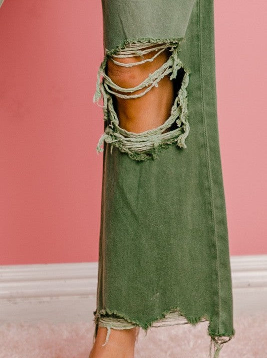 Wide Leg Washed Pants