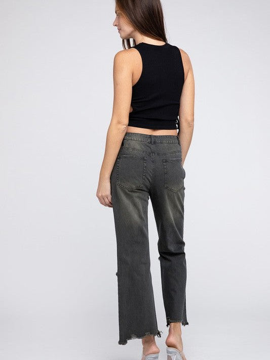 Wide Leg Washed Pants