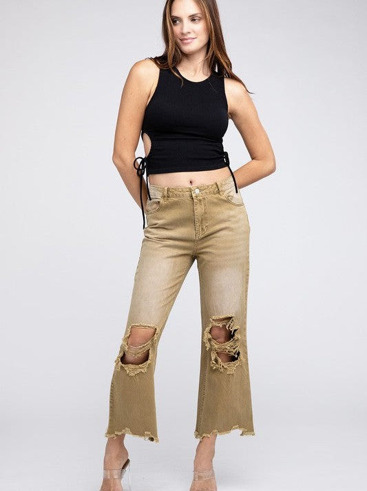 Wide Leg Washed Pants