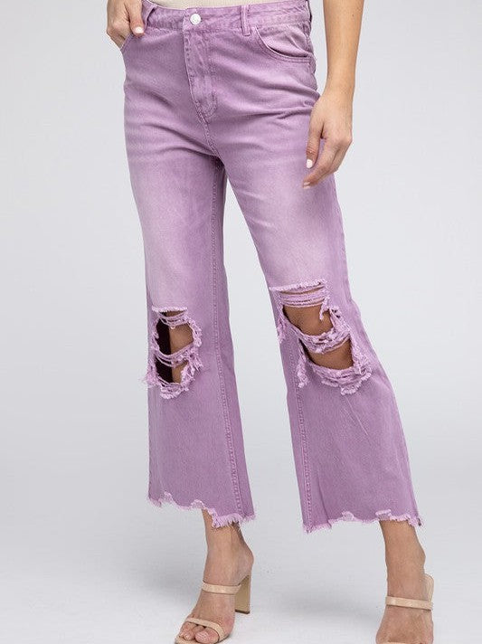 Wide Leg Washed Pants
