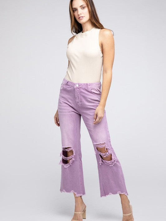 Wide Leg Washed Pants