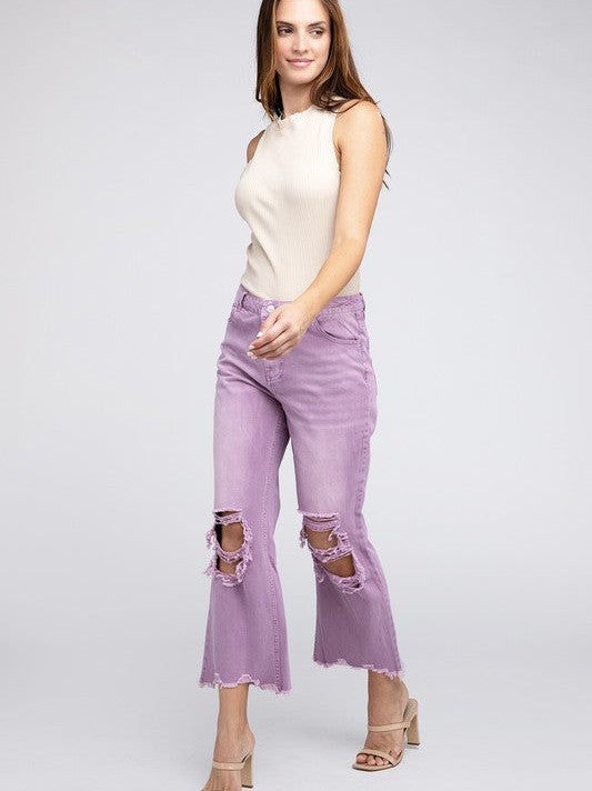 Wide Leg Washed Pants