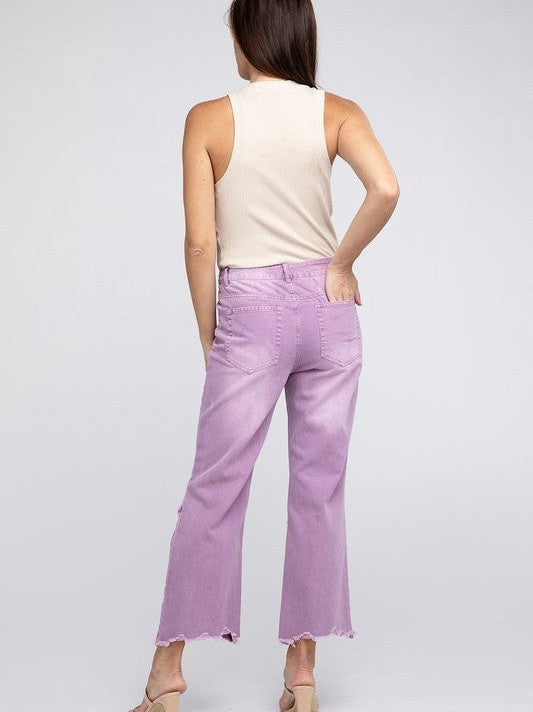 Wide Leg Washed Pants