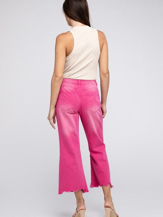 Wide Leg Washed Pants