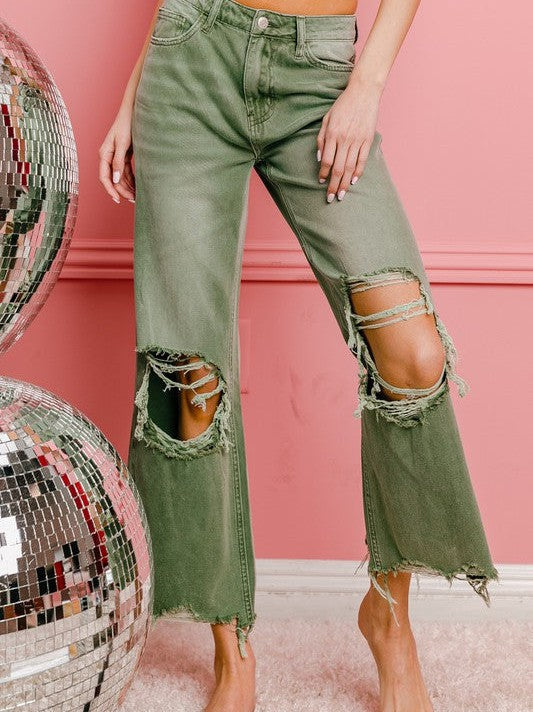 Wide Leg Washed Pants