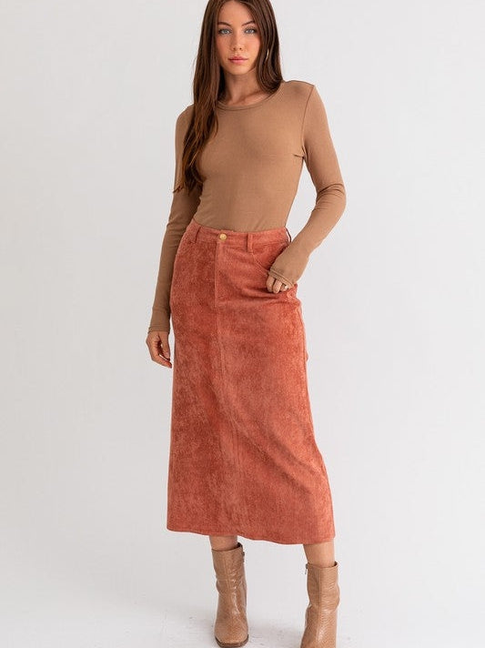 Corduroy Maxi Skirt